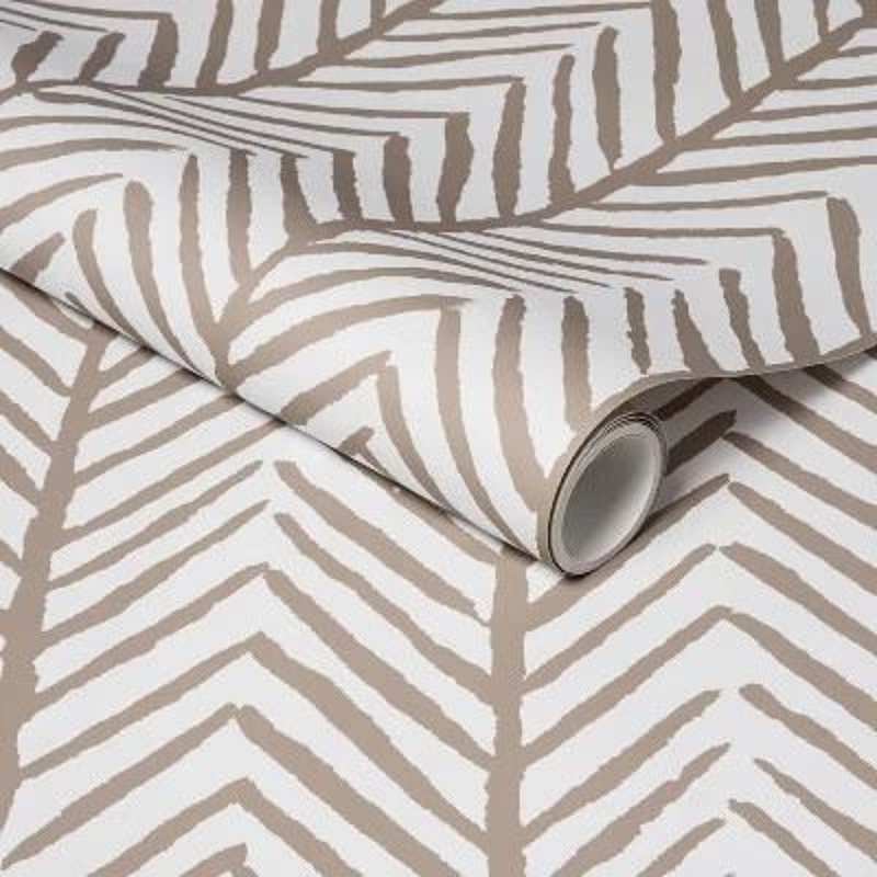 Peel And Stick Wallpaper Threshold Herringbone Stripe Neutral Tan Washable Surface 3