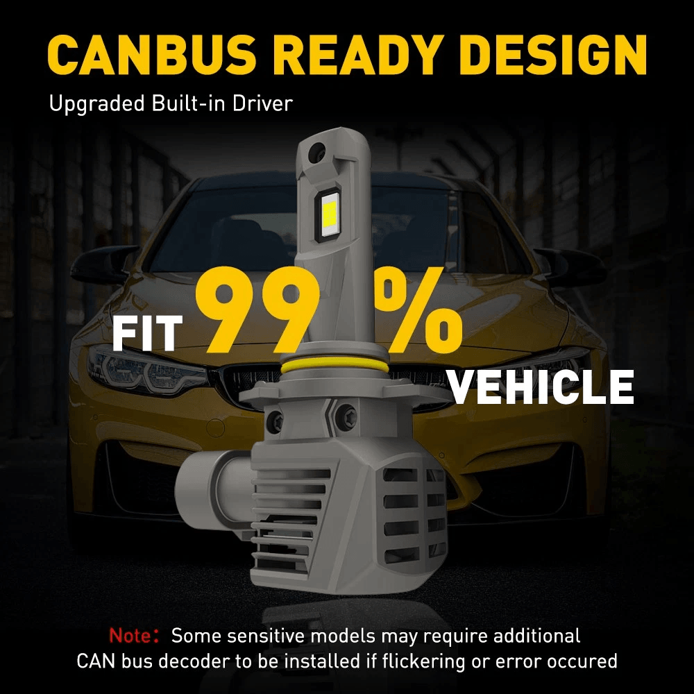 High Beam LED Headlight Kit Low Beam Bulbs Bright White Wireless Enhanced Car Lighting For Ultimate 5