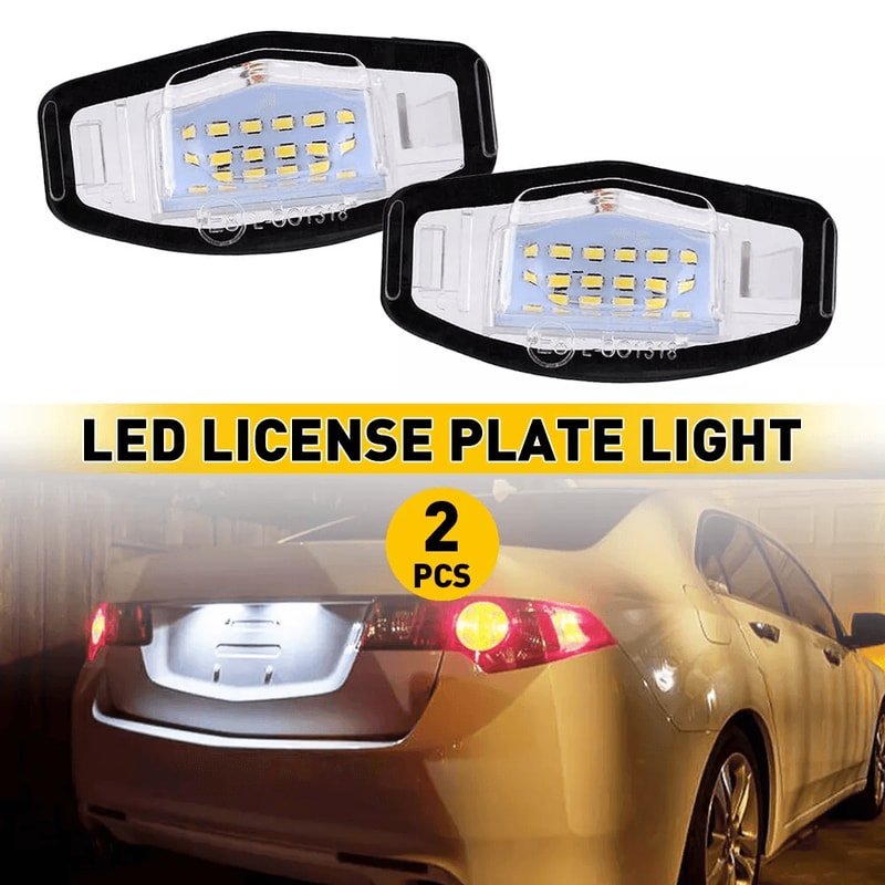 LED White License Plate Light Chips Waterproof ErrorFree White Plug Play Replacement 1