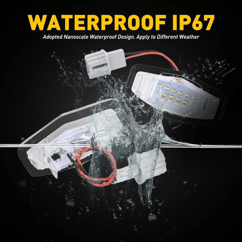 LED White License Plate Light Chips Waterproof ErrorFree White Plug Play Replacement 6