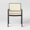 Threshold Wood Framed Woven Panel Dining Chair Black Elegant And Comfortable Dining Chair With Arm 2