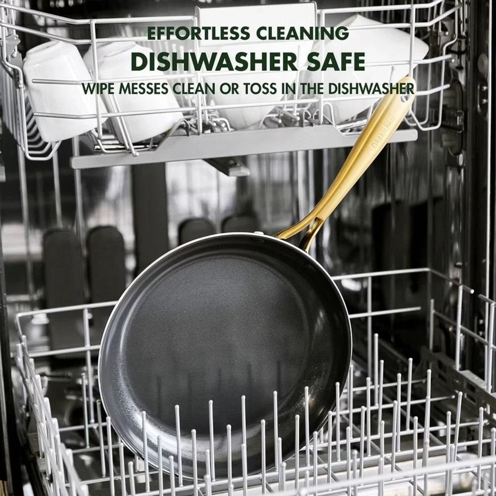 Open Frypan Black DiamondInfused Nonstick HeavyGauge Aluminum Oven Safe Dishwasher Friendly 2