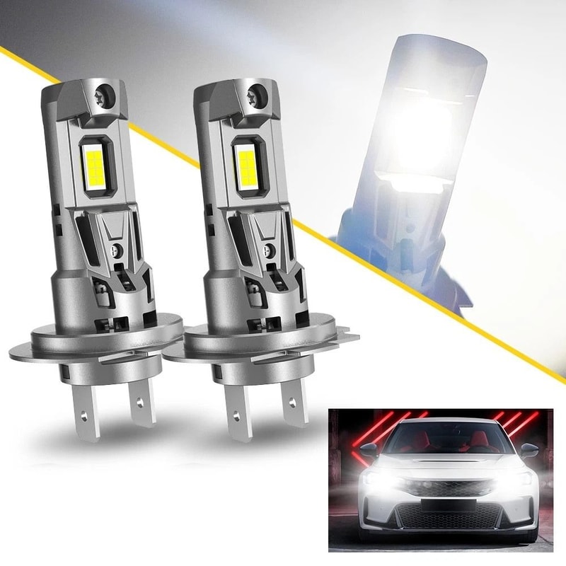 LED Headlight Bulbs High Low Beam Super Bright White Noiseless Long Life 2
