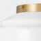 Brass Finish Milk Glass Flush Mount Ceiling Light Modern Design Perfect For Home Decor Hearth Hand 3