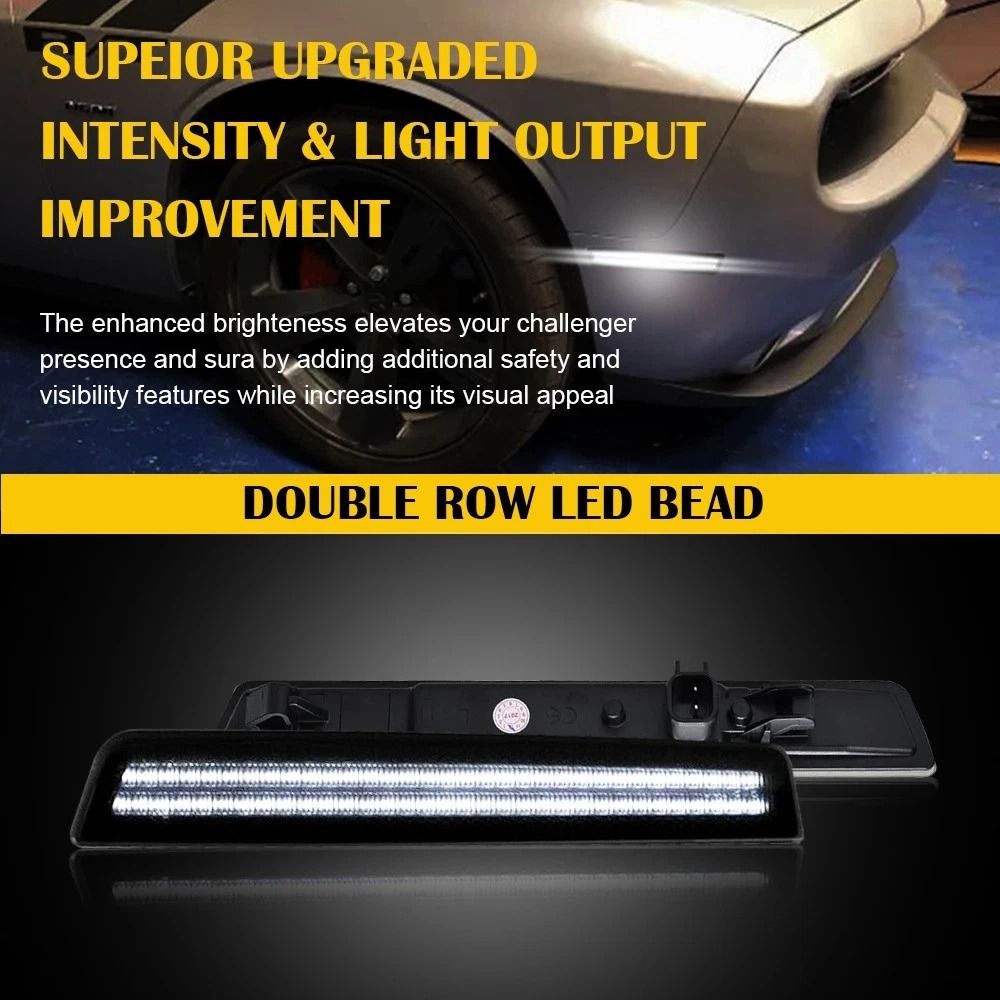 White LED SMOKED Side Marker Light Rear Bumper Lamp Waterproof High Brightness Energy Efficient 13
