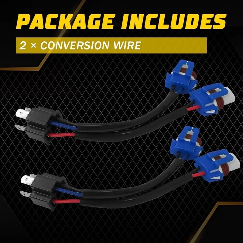 Two Harness Headlight Adapter Conversion Wire TO Two Flexible Compact HighQuality Copper Wire 2