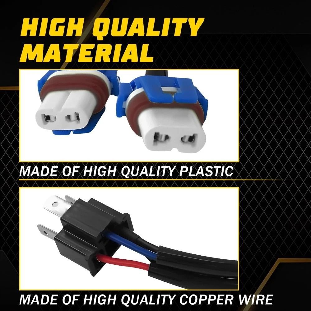 Two Harness Headlight Adapter Conversion Wire TO Two Flexible Compact HighQuality Copper Wire 5