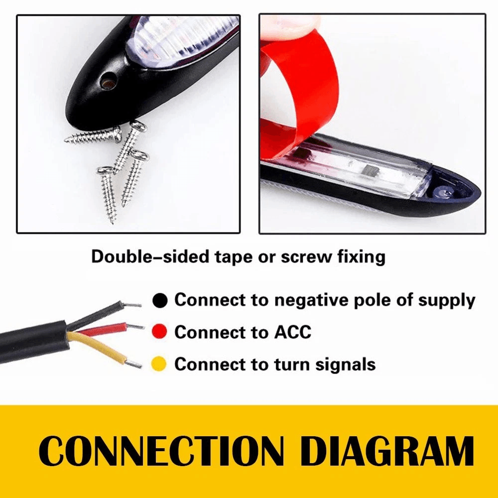 LED Daytime Running Light Strips For Cars Sequential Flow Turn Signal Lamp Waterproof LED Strip Hea