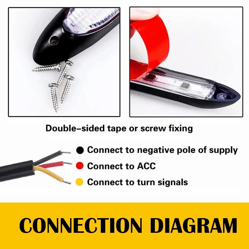 LED Daytime Running Light Strips For Cars Sequential Flow Turn Signal Lamp Waterproof LED Strip Hea