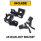 HEADLIGHT LAMP MOUNT BRACKET FIT CorrosionResistant ABS Direct Replacement Simple Installation High 5