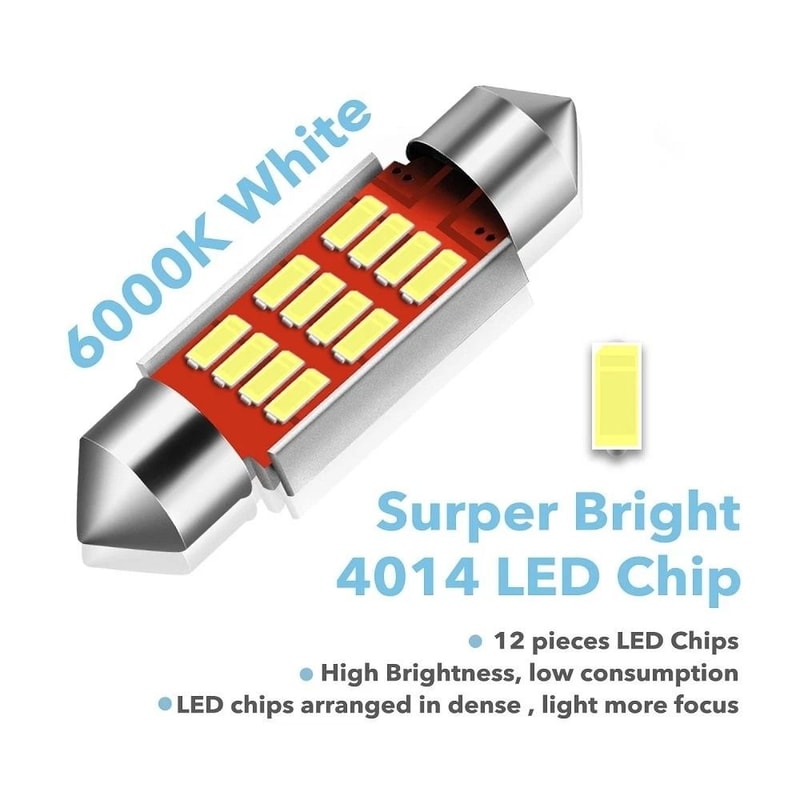 LED License Plate Light Bulb White E Brightness Longlasting And Efficient 4
