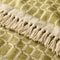 Grid Throw Blanket Green Cozy Woven Design By Hearth Hand With MagnoliaHeavyweight Fabric 1