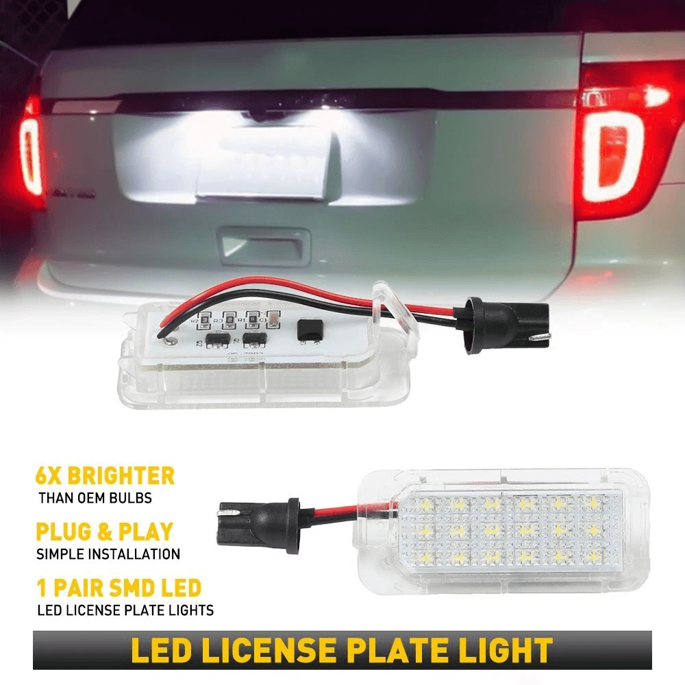 White SMD LED License Plate Light For Expedition Fusion DirectFit Replacement 9