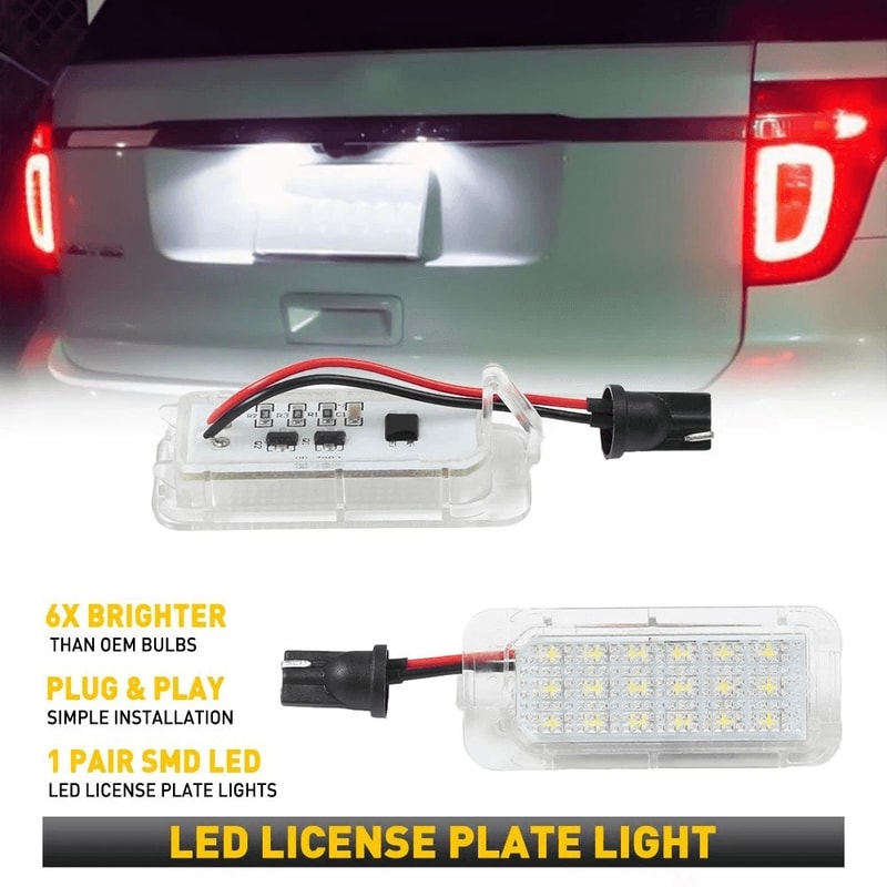 White SMD LED License Plate Light For Expedition Fusion DirectFit Replacement 9