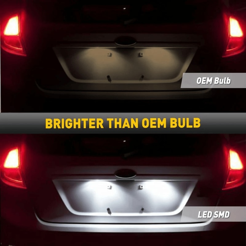 White SMD LED License Plate Light For Expedition Fusion DirectFit Replacement 4