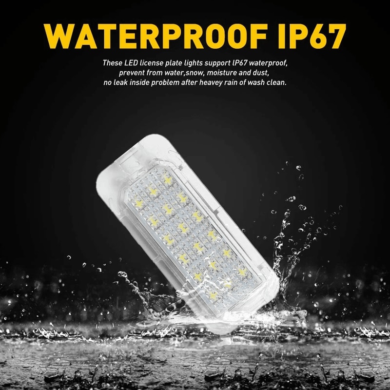 White SMD LED License Plate Light For Expedition Fusion DirectFit Replacement 5