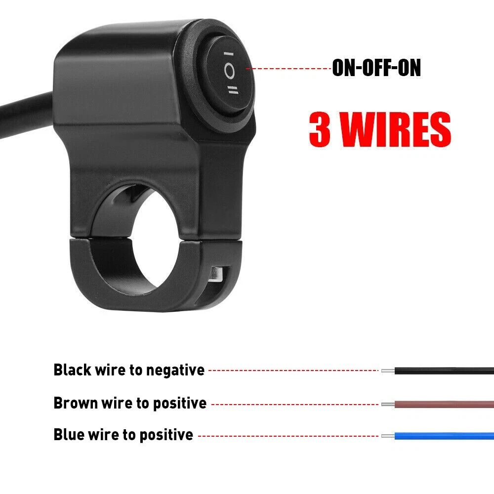 Motorcycle Handlebar Switch For Headlight Fog Light Spot Light Heavy Duty Switch For Dirt Bike And 5