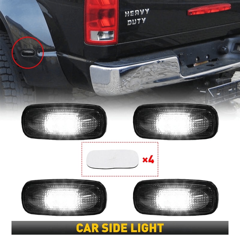 LED Rear Side Marker Lamp With Smoked Lens Waterproof And Shock Resistant High Brightness 1