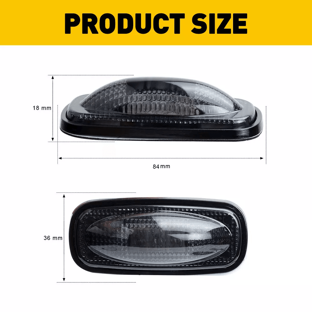 LED Rear Side Marker Lamp With Smoked Lens Waterproof And Shock Resistant High Brightness 2