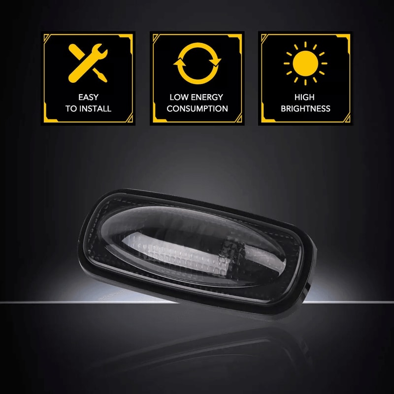 LED Rear Side Marker Lamp With Smoked Lens Waterproof And Shock Resistant High Brightness 6