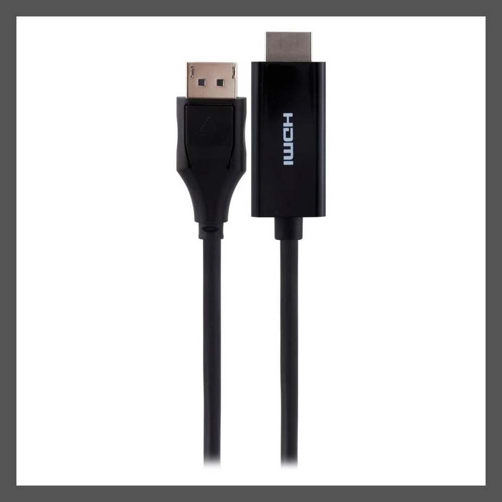 DisplayPort To HDMI Cable Black Bidirectional Compatible With MacBook LaptopDevices 3