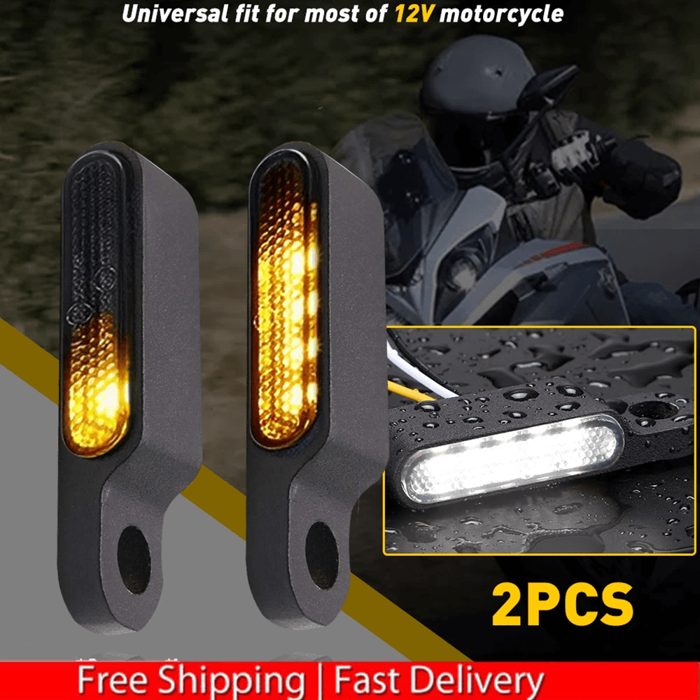 LED Handlebar Turn Signals 12V Blinker Running Light For Motorcycles Durable Motorcycle Signal Ligh 9