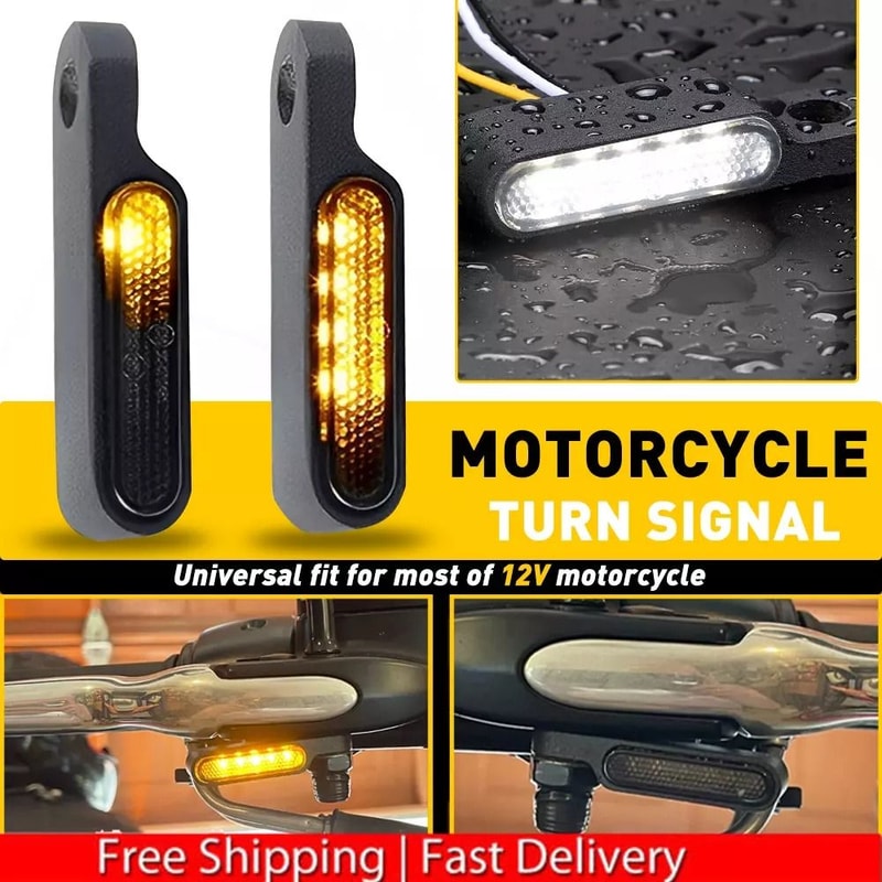 LED Handlebar Turn Signals 12V Blinker Running Light For Motorcycles Durable Motorcycle Signal Ligh 10