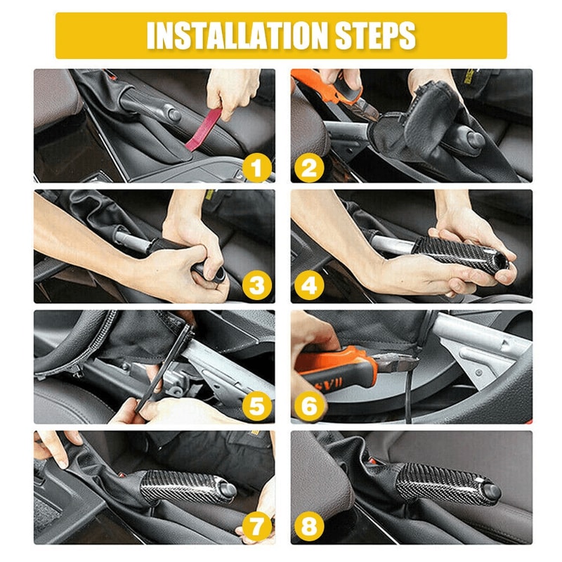 Brake Handle Cover For Emergency Ebrake Easy Install Protects From Damage Scratches Ideal For Car 7