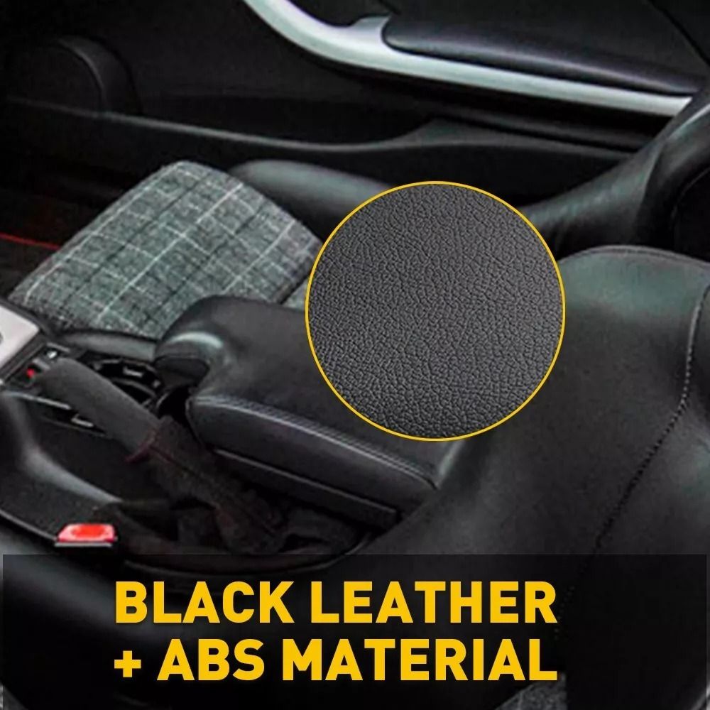 PU Leather Armrest Center Console Lid Cover Black Stylish Car Armrest Replacement Comfort And Durab 3