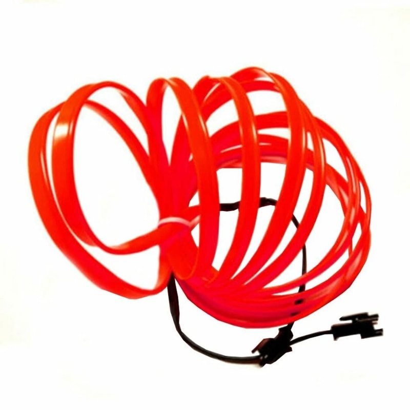 Cold Light Strip Lamp Line Red LED Car Auto Interior Decor Stylish LED Atmosphere Wire Lighting For 7