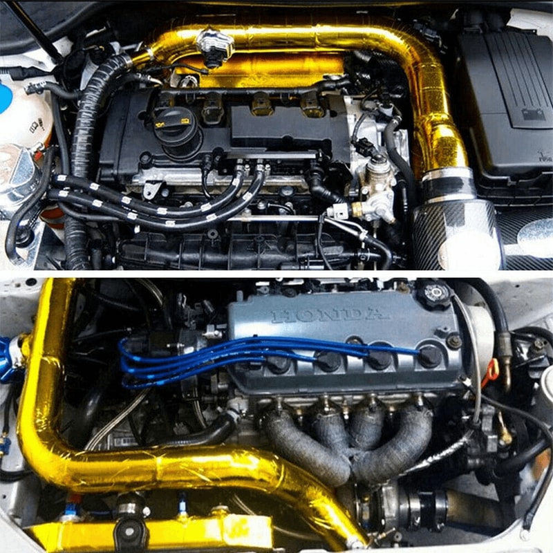 SelfAdhesive Gold Intake Heat Reflective Tape Wrap High Temperature Resistant MoistureProof AntiFog 0