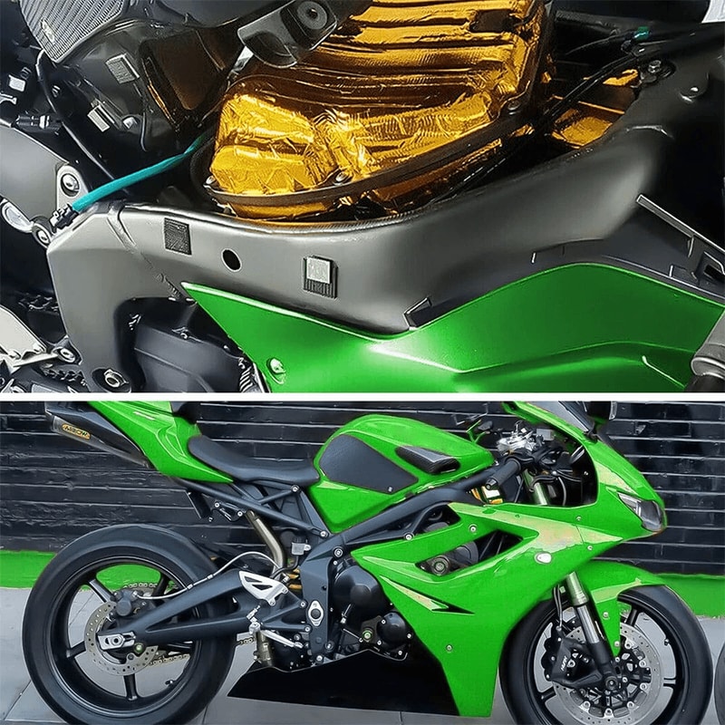 SelfAdhesive Gold Intake Heat Reflective Tape Wrap High Temperature Resistant MoistureProof AntiFog 7