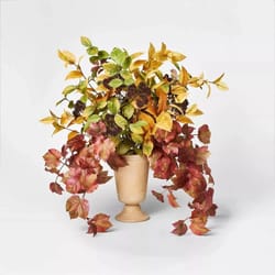 fall leaf artificial statement arrangement, threshold designed with studio mcgee, indoor tabletop decor