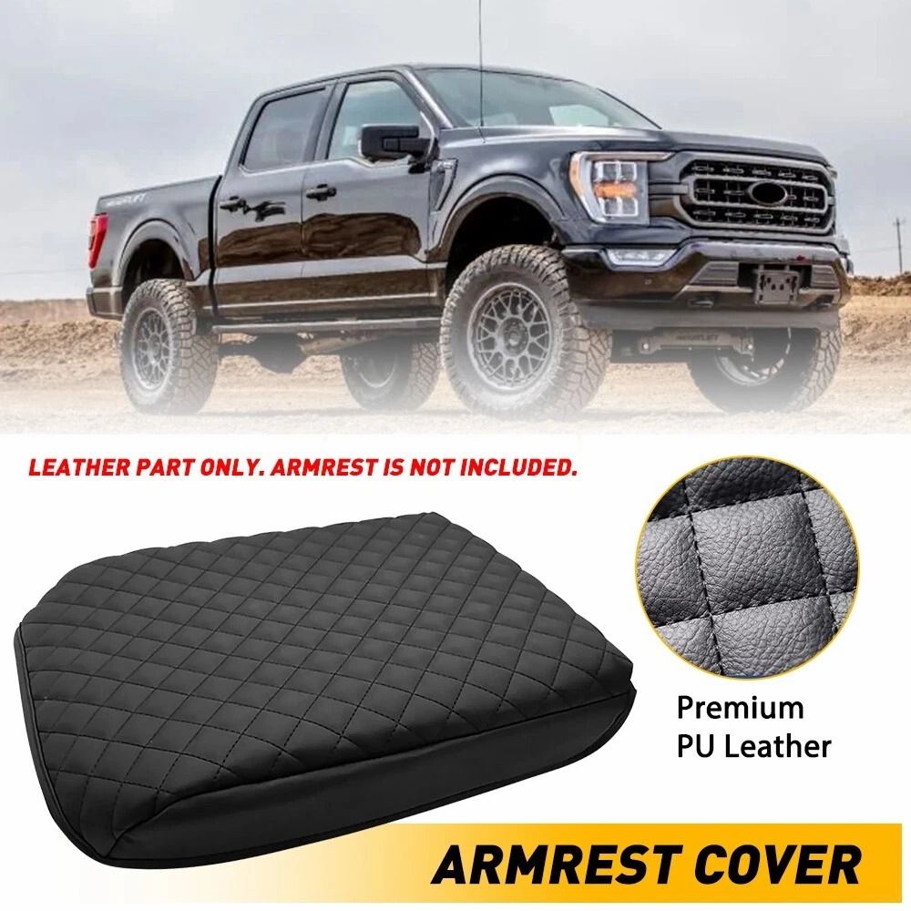 Premium Leather Center Console Lid Armrest Cover Cushion Pad Stylish Car Accessory Easy Installatio 1