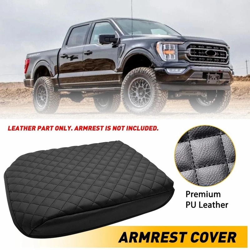 Premium Leather Center Console Lid Armrest Cover Cushion Pad Stylish Car Accessory Easy Installatio 1