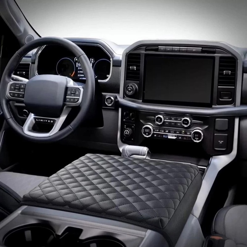 Premium Leather Center Console Lid Armrest Cover Cushion Pad Stylish Car Accessory Easy Installatio 9