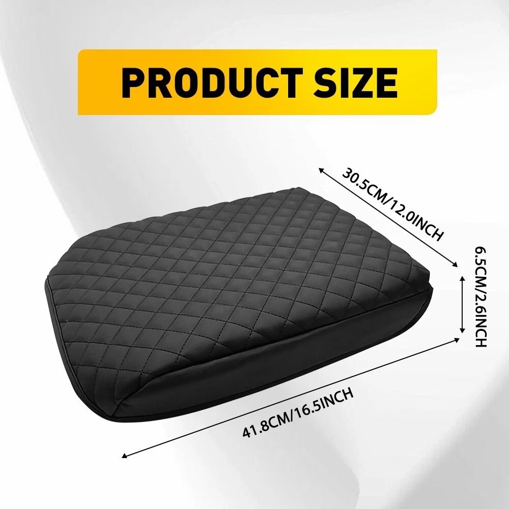 Premium Leather Center Console Lid Armrest Cover Cushion Pad Stylish Car Accessory Easy Installatio 4