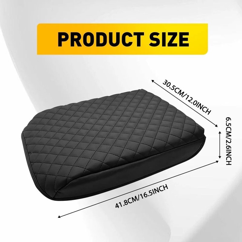 Premium Leather Center Console Lid Armrest Cover Cushion Pad Stylish Car Accessory Easy Installatio 4