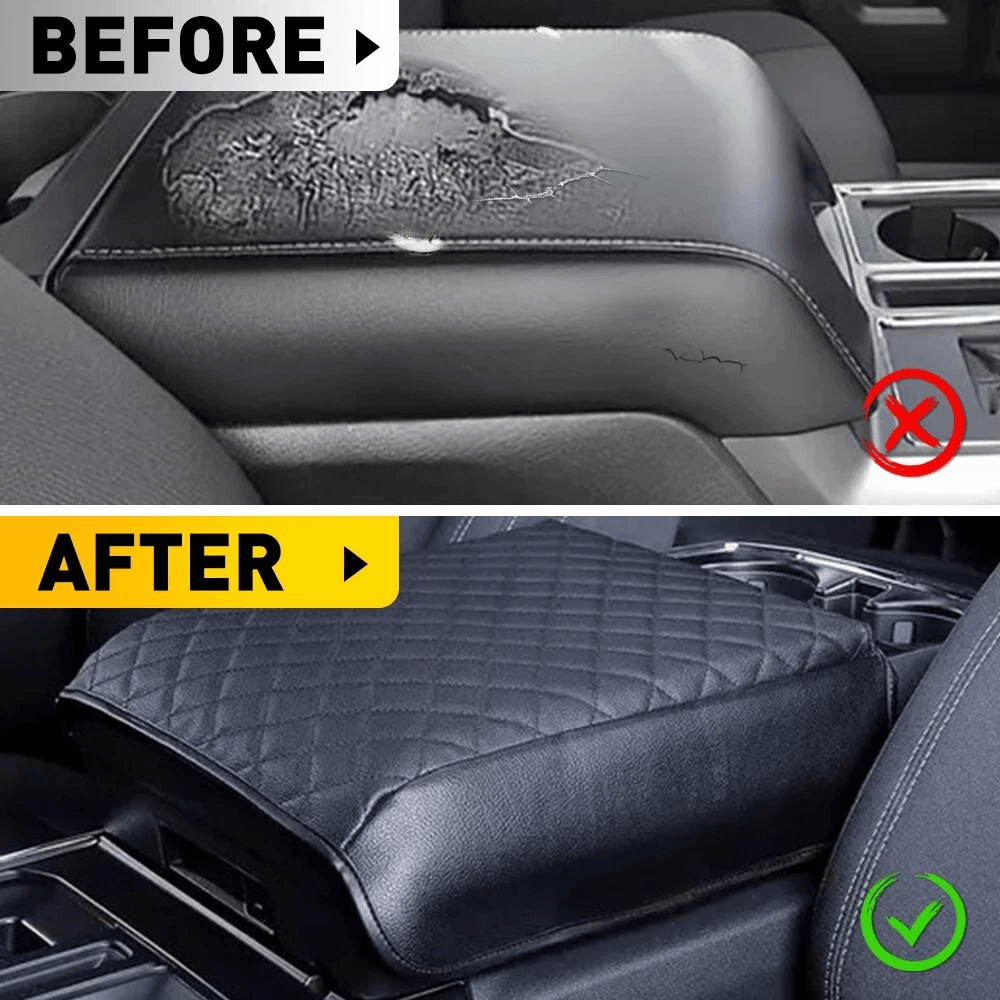 Premium Leather Center Console Lid Armrest Cover Cushion Pad Stylish Car Accessory Easy Installatio 5