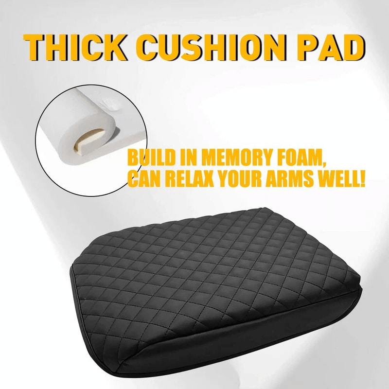 Premium Leather Center Console Lid Armrest Cover Cushion Pad Stylish Car Accessory Easy Installatio 7