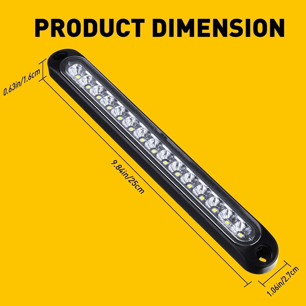 White Waterproof Light Bar For Trucks Trailer Stop Turn Tail Reverse Backup Light HighQuality Water 2