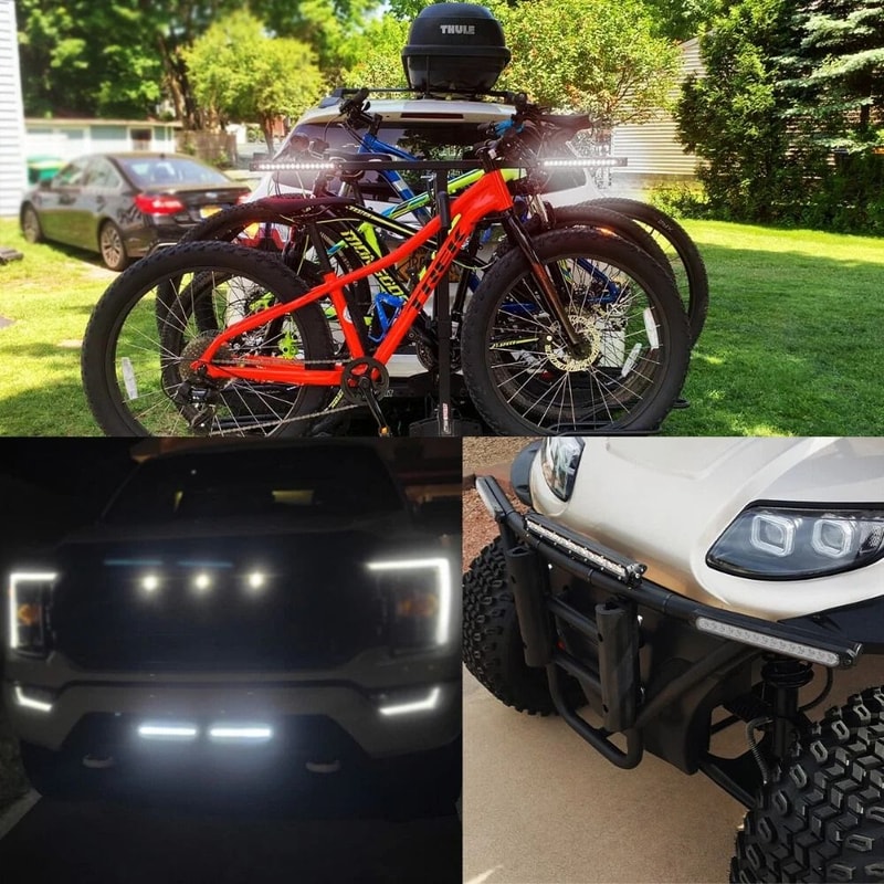 White Waterproof Light Bar For Trucks Trailer Stop Turn Tail Reverse Backup Light HighQuality Water 8