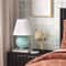Threshold Round Table Lamp With Tapered Shade Soft Green Ceramic Base Stylish LED Lighting 1