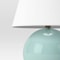 Threshold Round Table Lamp With Tapered Shade Soft Green Ceramic Base Stylish LED Lighting 2