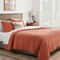 Lightweight Velvet Threshold Quilt Quilted Solid Design TerracottaBronze TwinTwinXL Cozy Velvet Bed 0