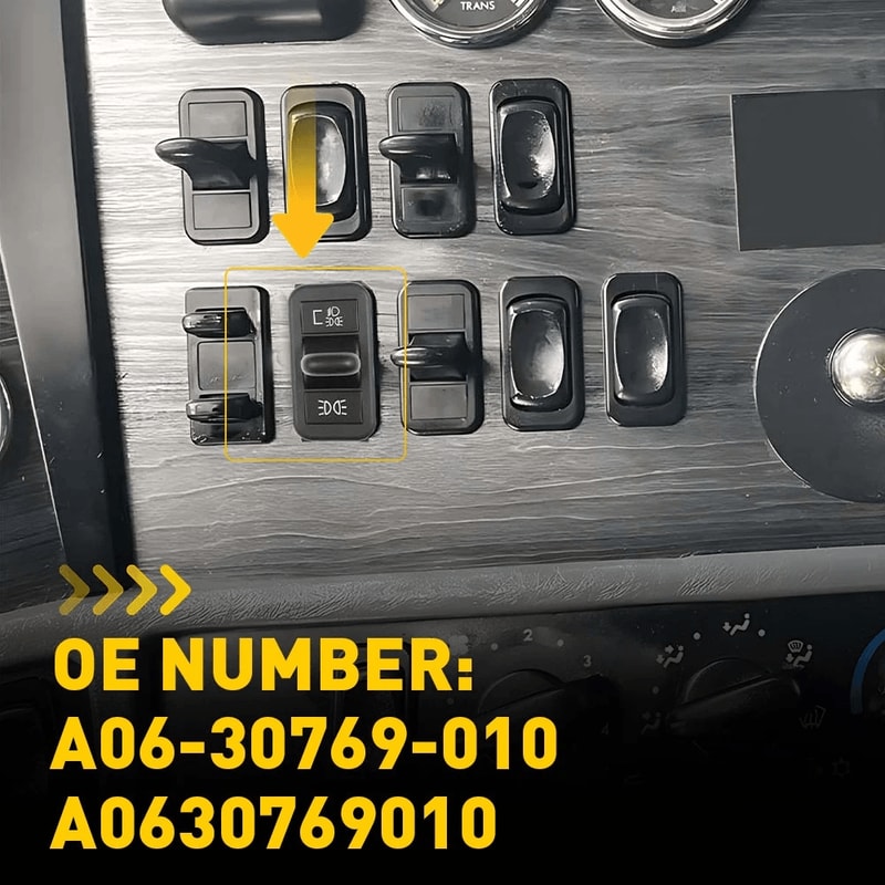 Car Headlight Switch Control Button 10Pin Premium Auto Headlight Switch Easy Installation Reliable 3