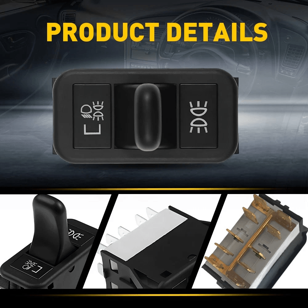 Car Headlight Switch Control Button 10Pin Premium Auto Headlight Switch Easy Installation Reliable 6