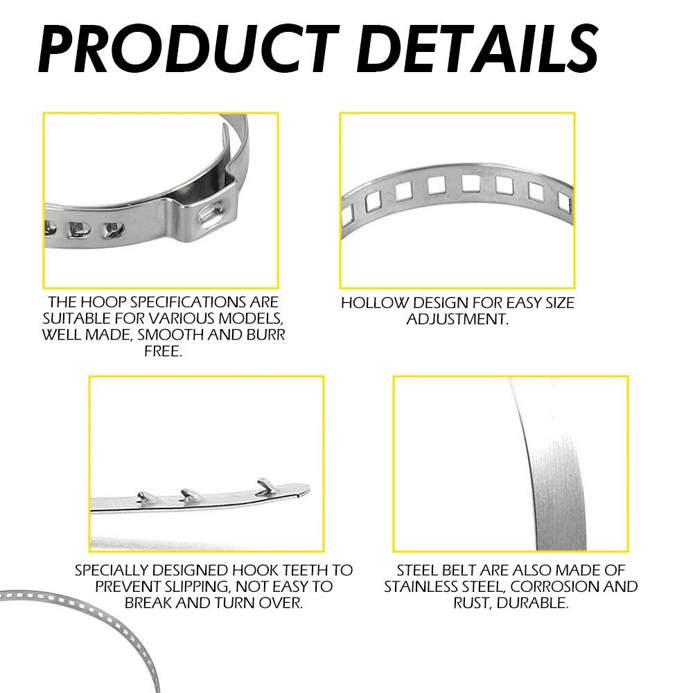 Universal Adjustable Axle CV Joint Boot Crimp Clamps Set Large Small Kit EE Durable Reliable For 4