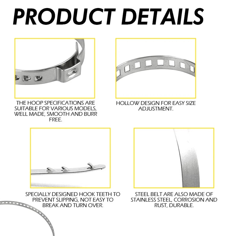 Universal Adjustable Axle CV Joint Boot Crimp Clamps Set Large Small Kit EE Durable Reliable For 4