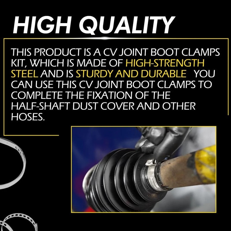 Universal Adjustable Axle CV Joint Boot Crimp Clamps Set Large Small Kit EE Durable Reliable For 5